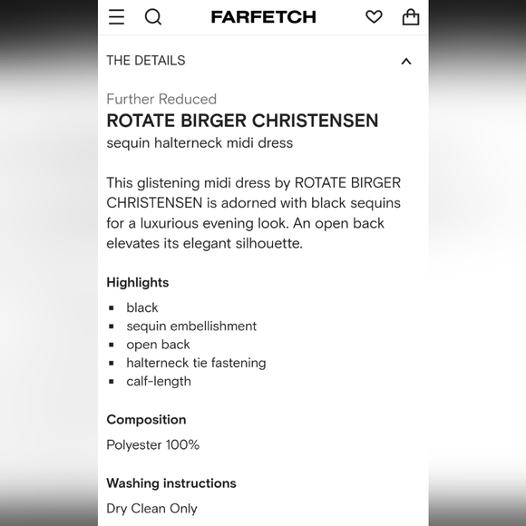 ROTATE BIRGER CHRISTENSEN BLACK SEQUIN HALTERNECK MAXI DRESS - Picture 3 of 4